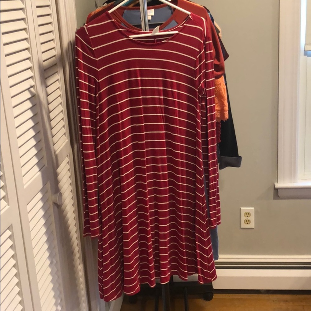 Long sleeve striped dress